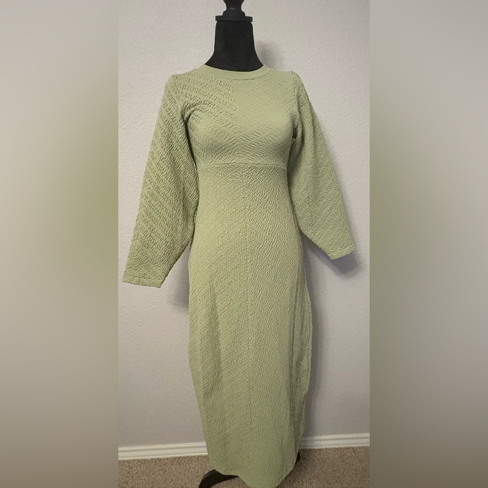 New! Free People Midi Dress Gabby Seamless Green, size XS/S